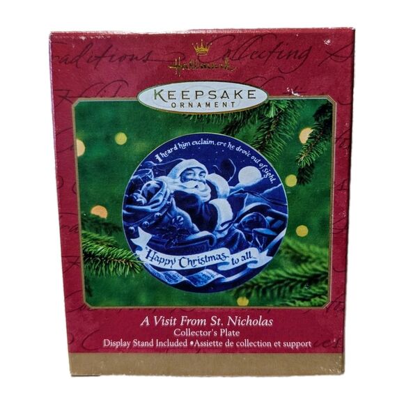 Hallmark Keepsake Other - Hallmark Vintage Keepsake A Visit From St. Nicholas Collector's Plate 2000 NEW